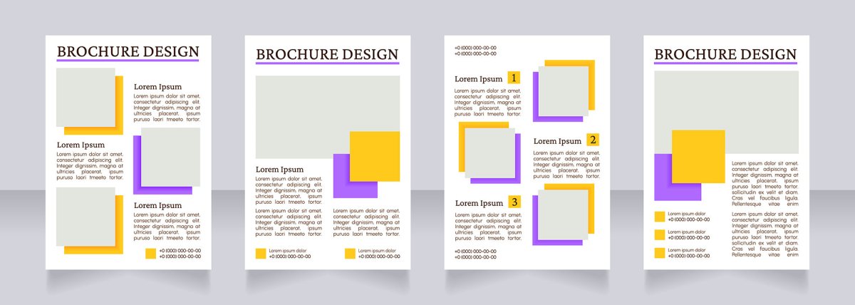 Information blank brochures template bundle