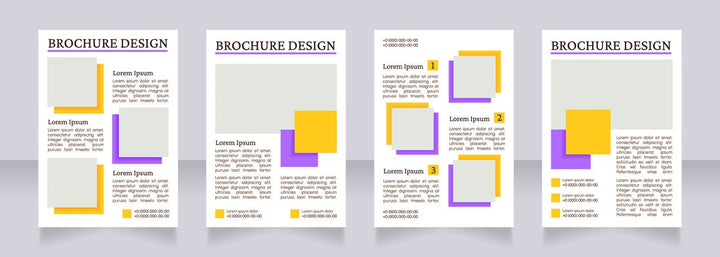 Information blank brochures template bundle