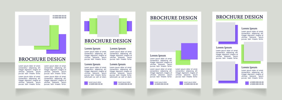 Information blank brochures template bundle