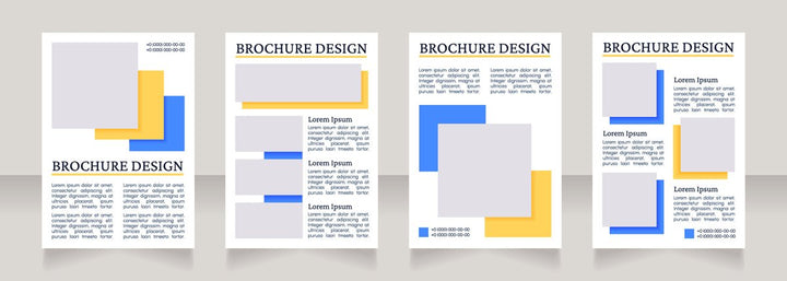 Information blank brochures template bundle