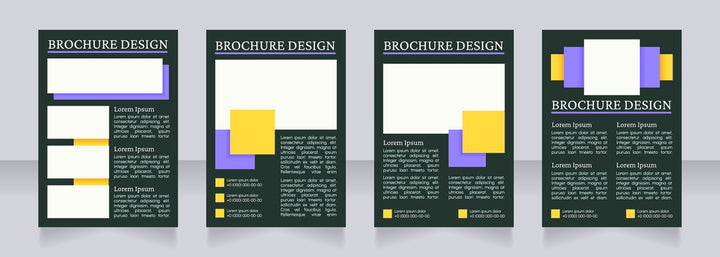 Information blank brochures template bundle