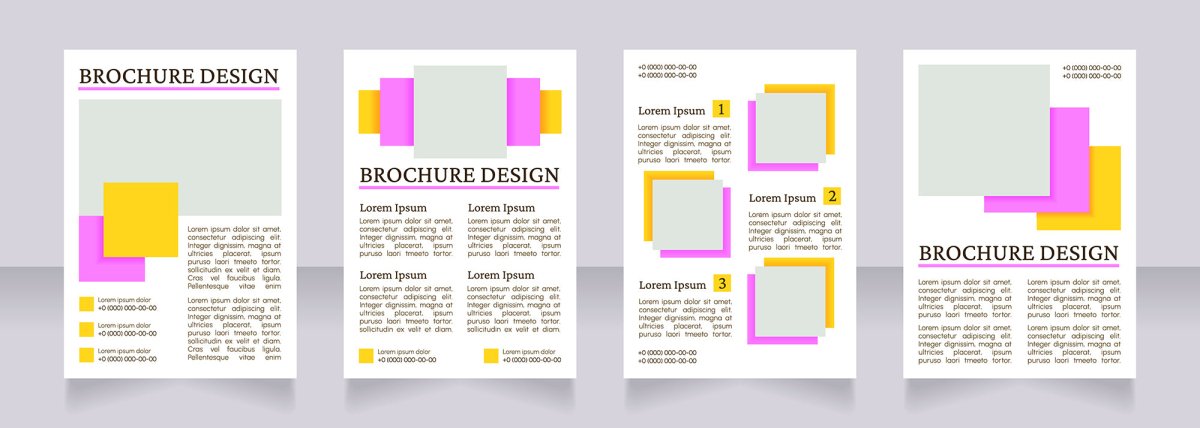 Information blank brochures template bundle