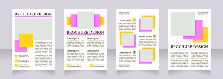 Information blank brochures template bundle