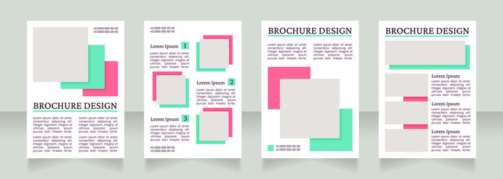 Information blank brochures template bundle