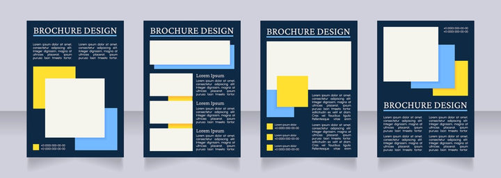 Information blank brochures template bundle