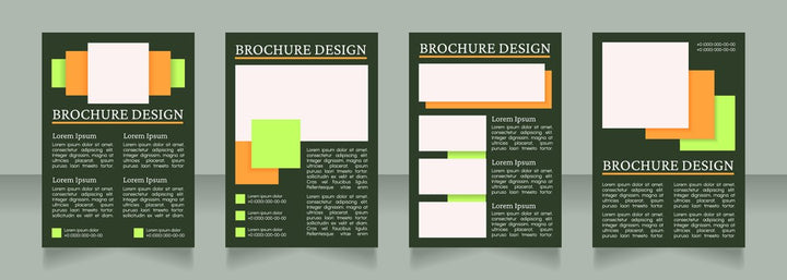 Information blank brochures template bundle
