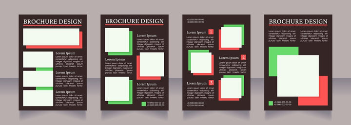 Information blank brochures template bundle