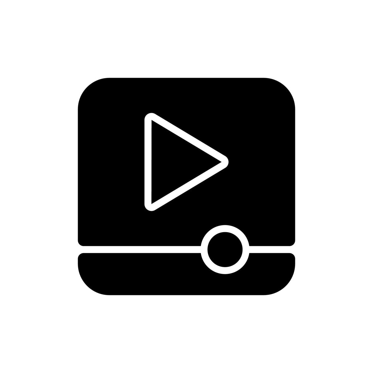 Interface black glyph icons set on white space