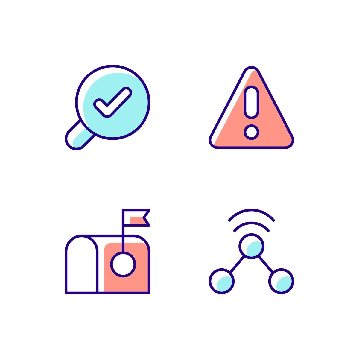 Interface RGB color icons set