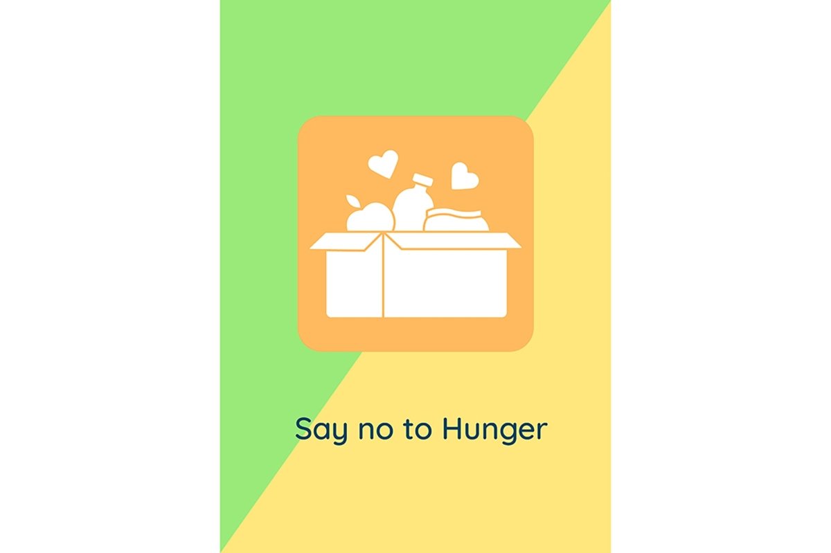 International food day greeting cards with glyph icon element set