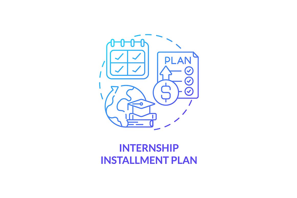 International internship concept icons bundle