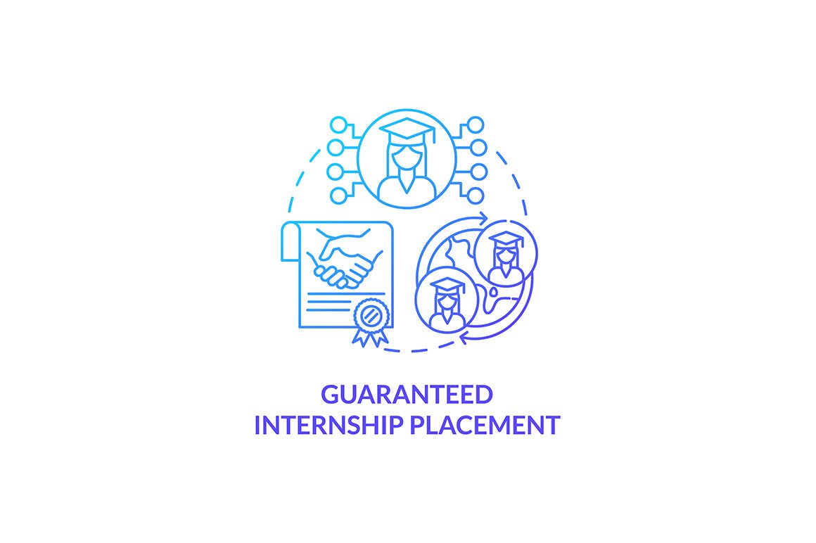 International internship concept icons bundle