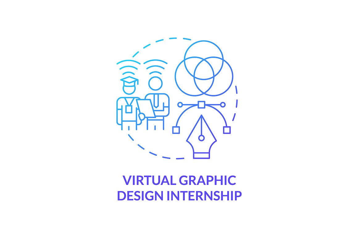 International internship concept icons bundle