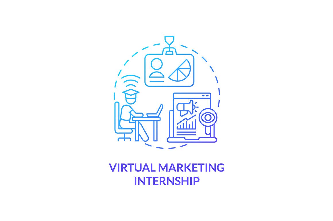 International internship concept icons bundle