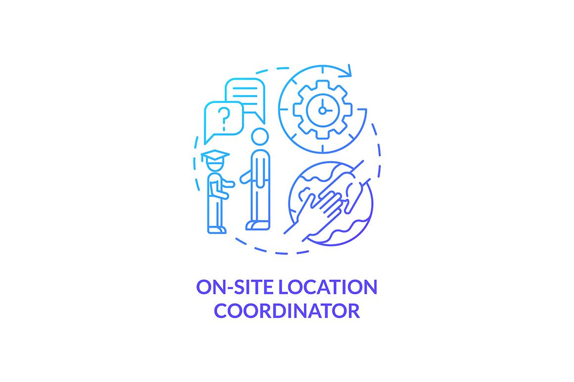 International internship concept icons bundle