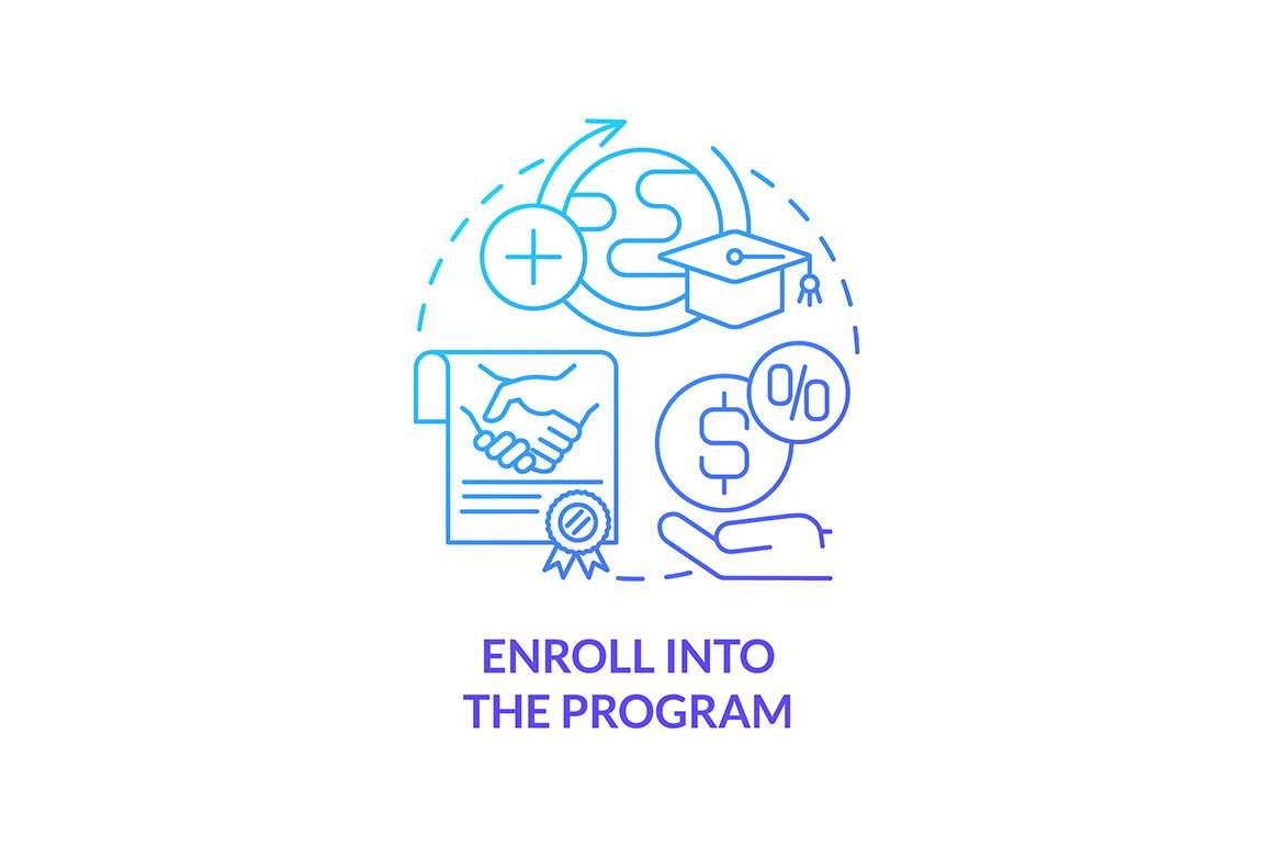 International internship concept icons bundle