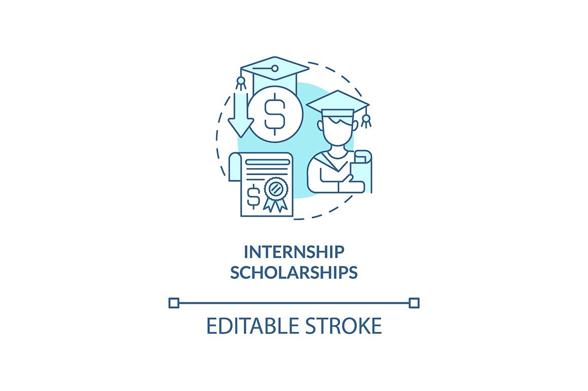 International internship concept icons bundle
