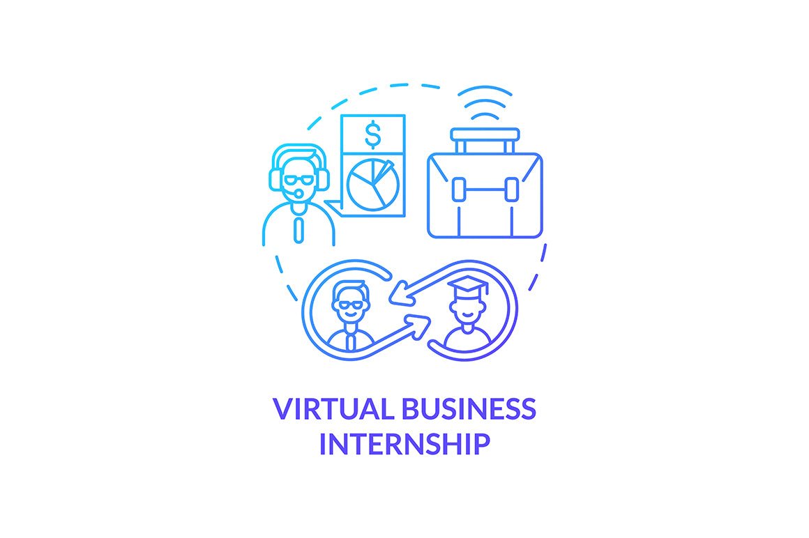 International internship concept icons bundle