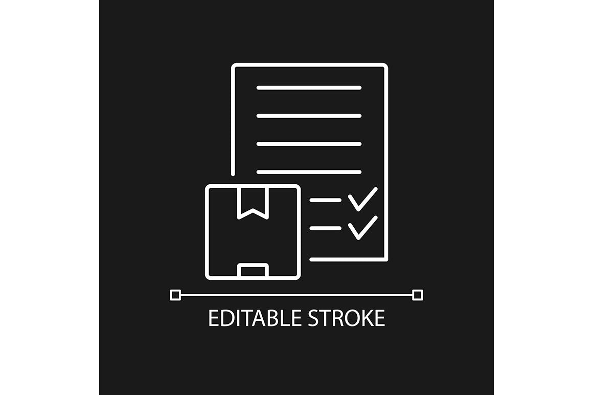 International logistics business linear icons set
