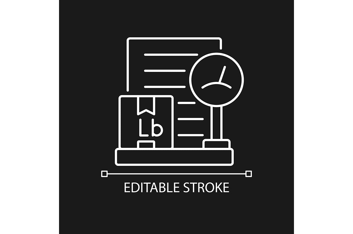International logistics business linear icons set