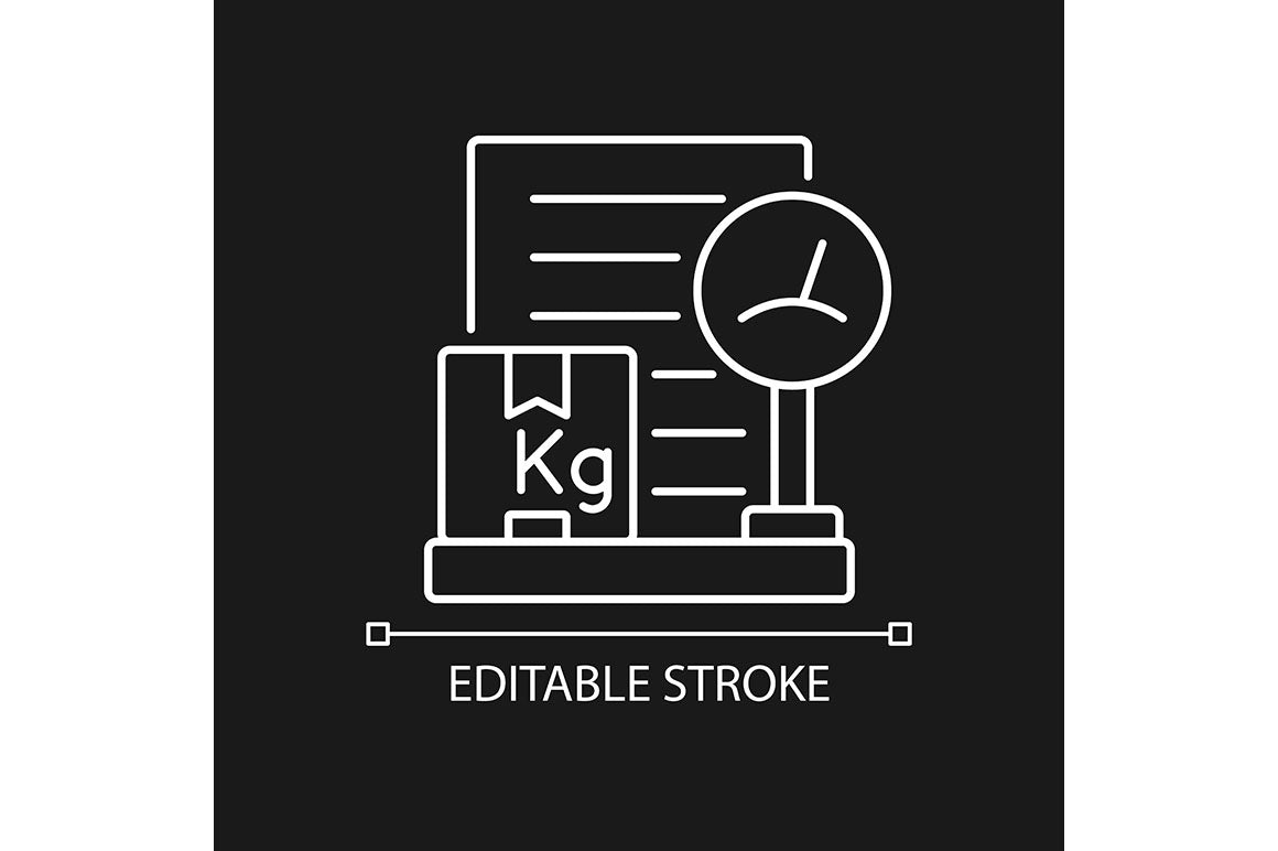 International logistics business linear icons set