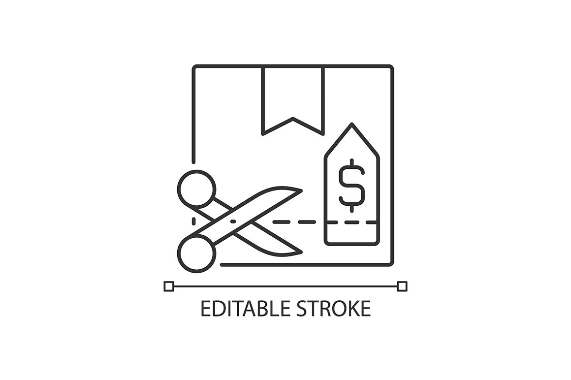 International logistics business linear icons set
