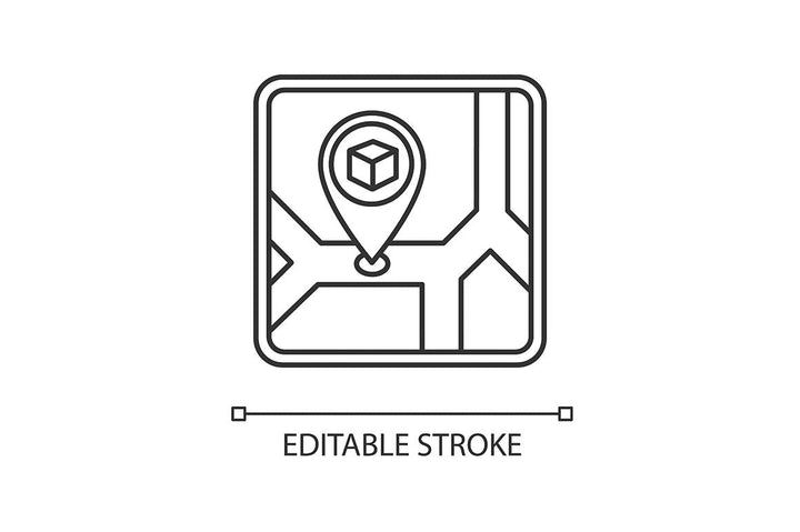 Inventory tracking pixel perfect linear icons set