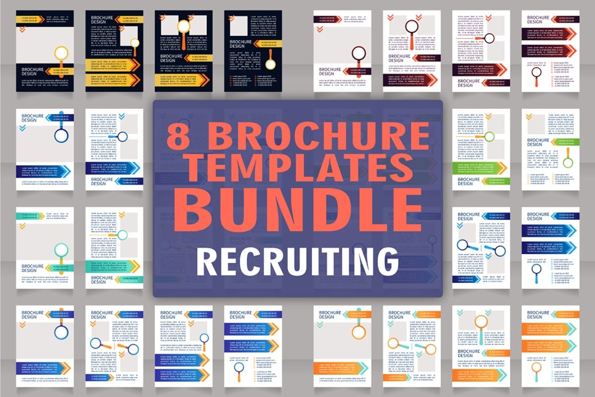 Job interview brochure template bundle