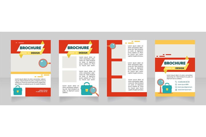 Job searching brochure design bundle