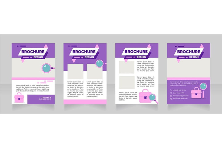 Job searching brochure design bundle