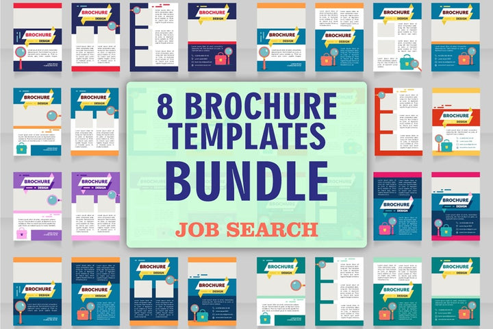 Job searching brochure design bundle