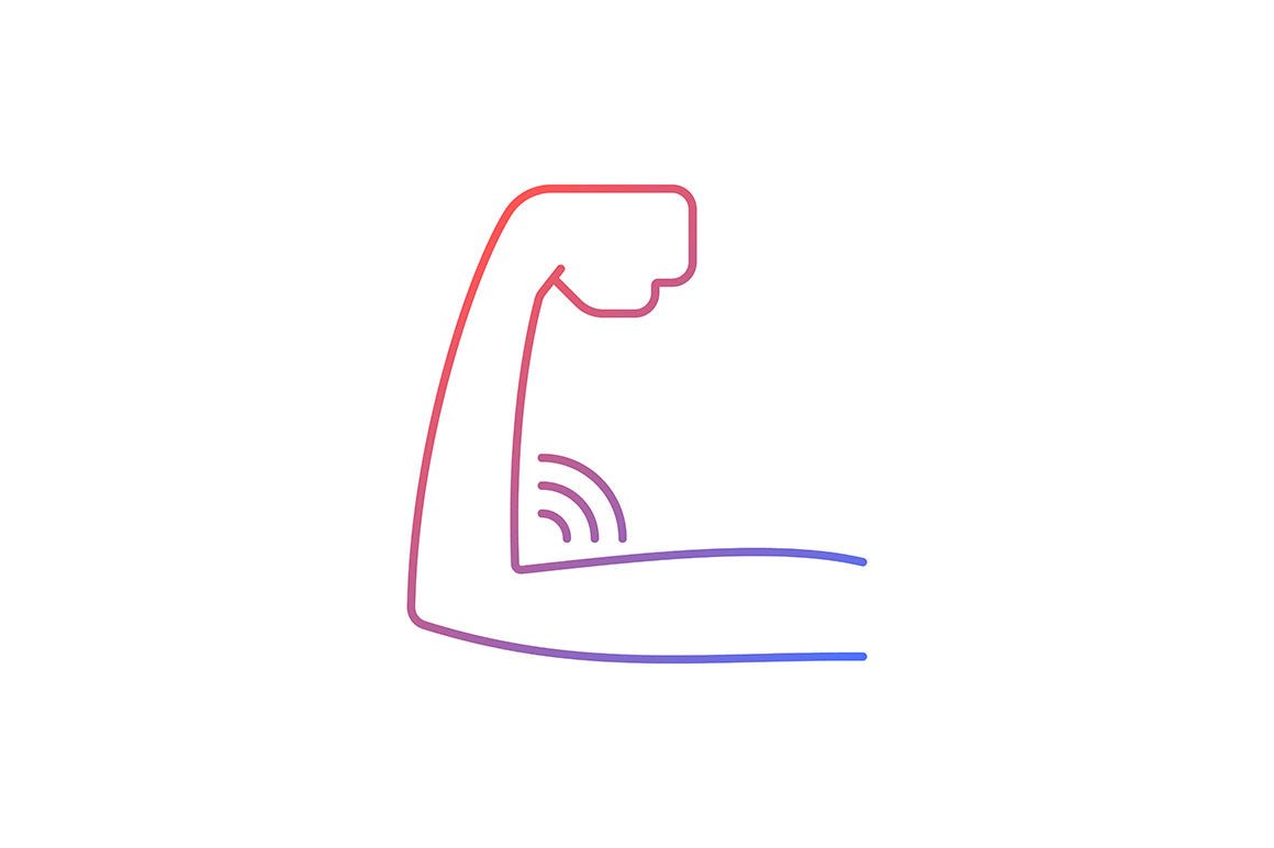 Joints pain gradient icons set for dark and light mode