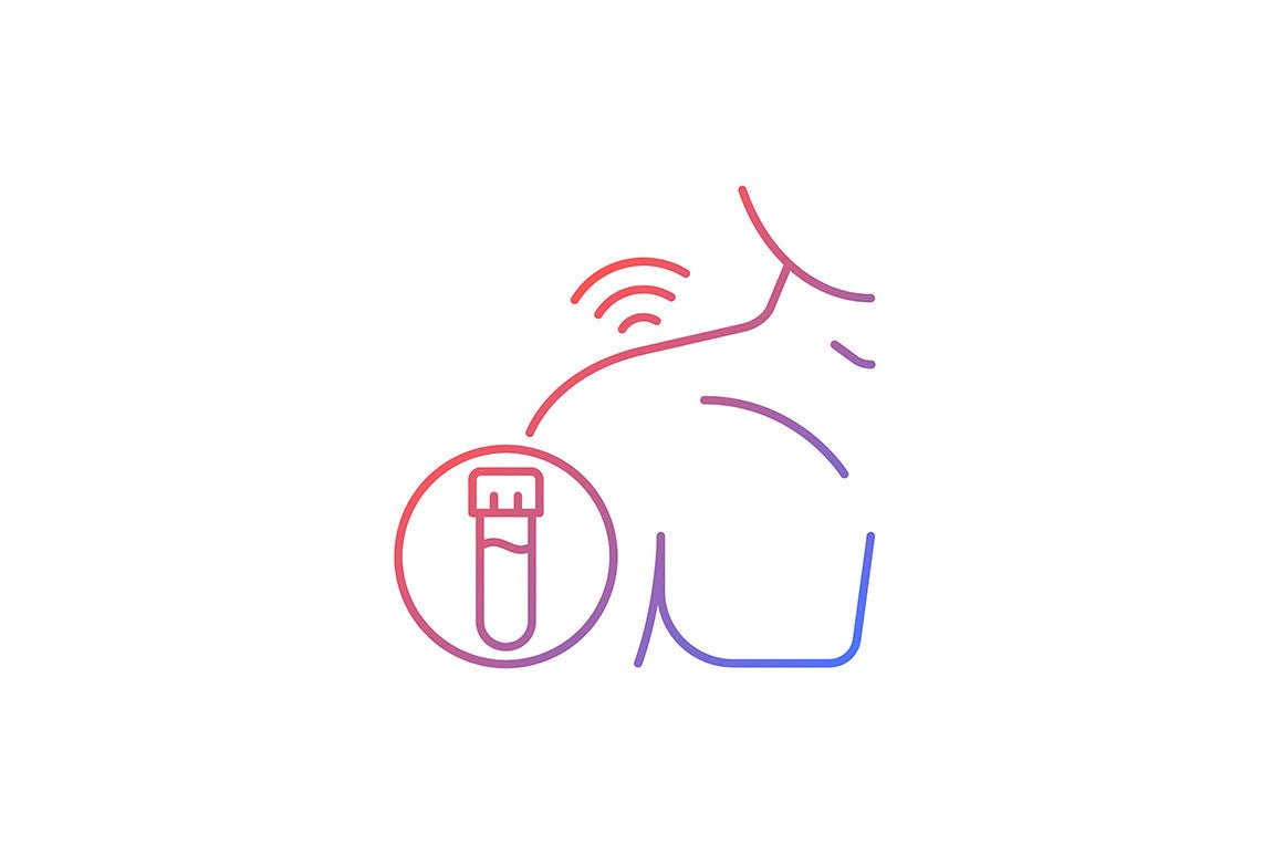 Joints pain gradient icons set for dark and light mode