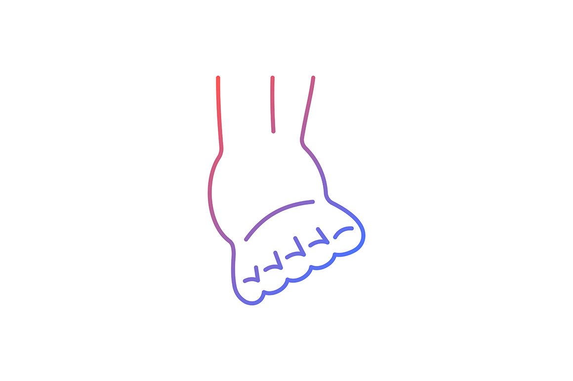 Joints pain gradient icons set for dark and light mode
