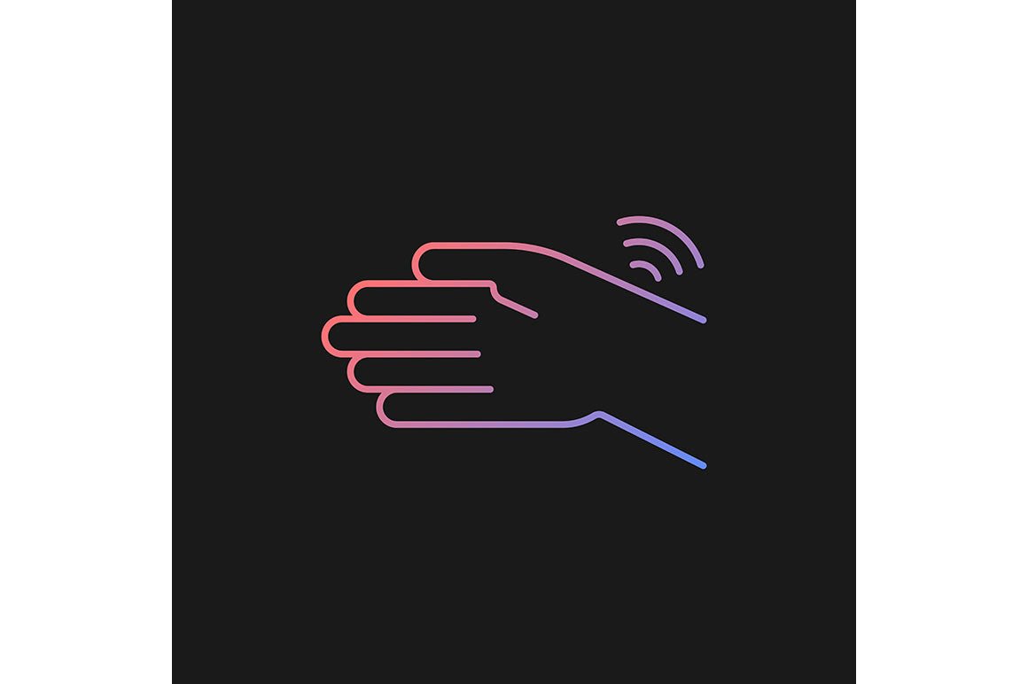 Joints pain gradient icons set for dark and light mode