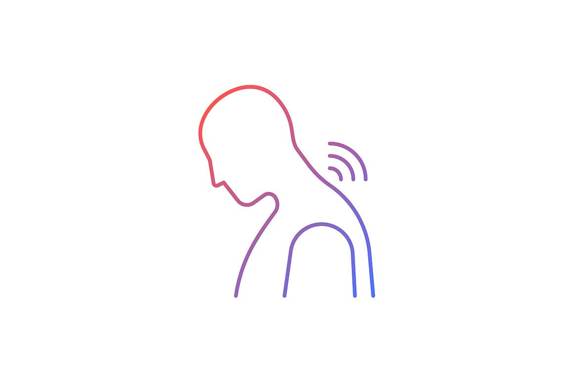Joints pain gradient icons set for dark and light mode