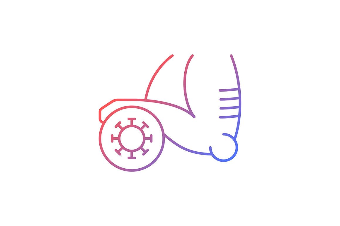 Joints pain gradient icons set for dark and light mode