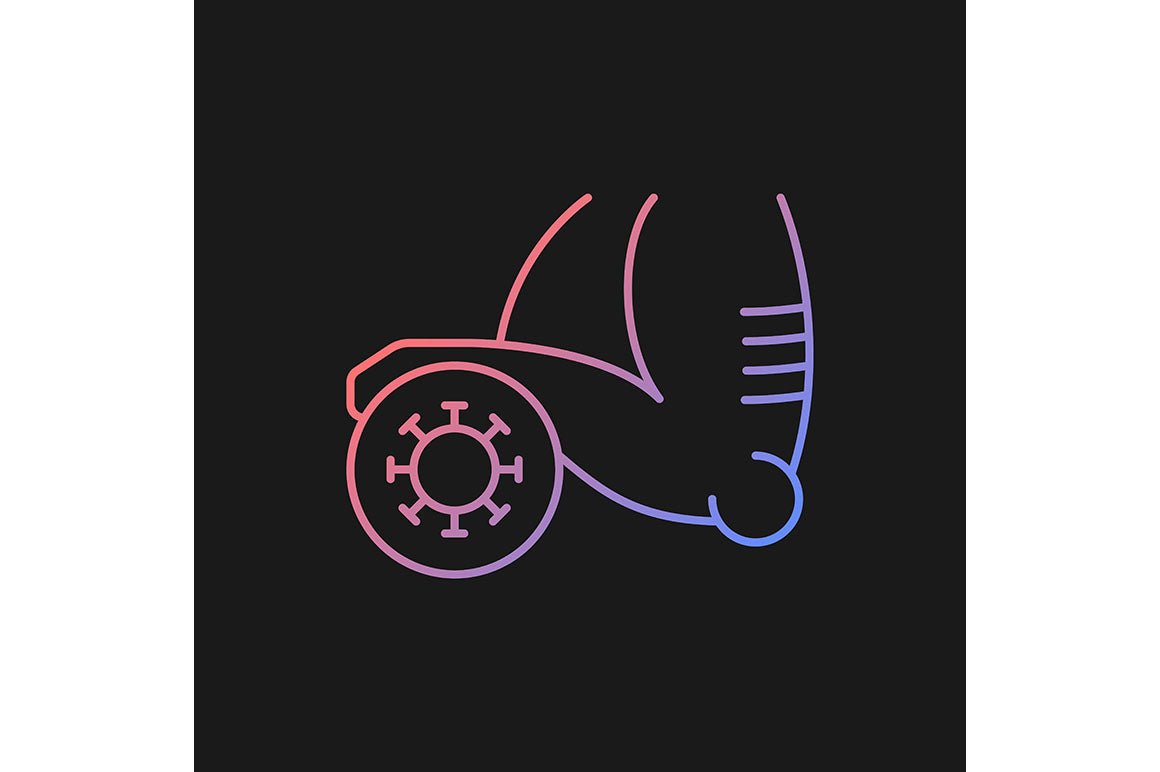 Joints pain gradient icons set for dark and light mode