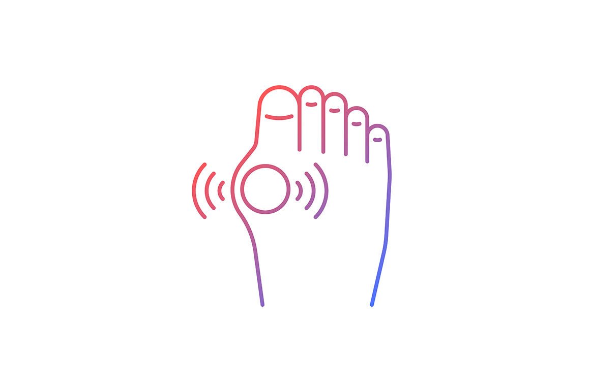 Joints pain gradient icons set for dark and light mode