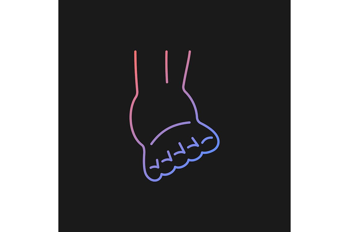 Joints pain gradient icons set for dark and light mode