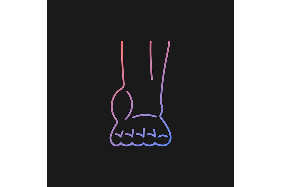 Joints pain gradient icons set for dark and light mode
