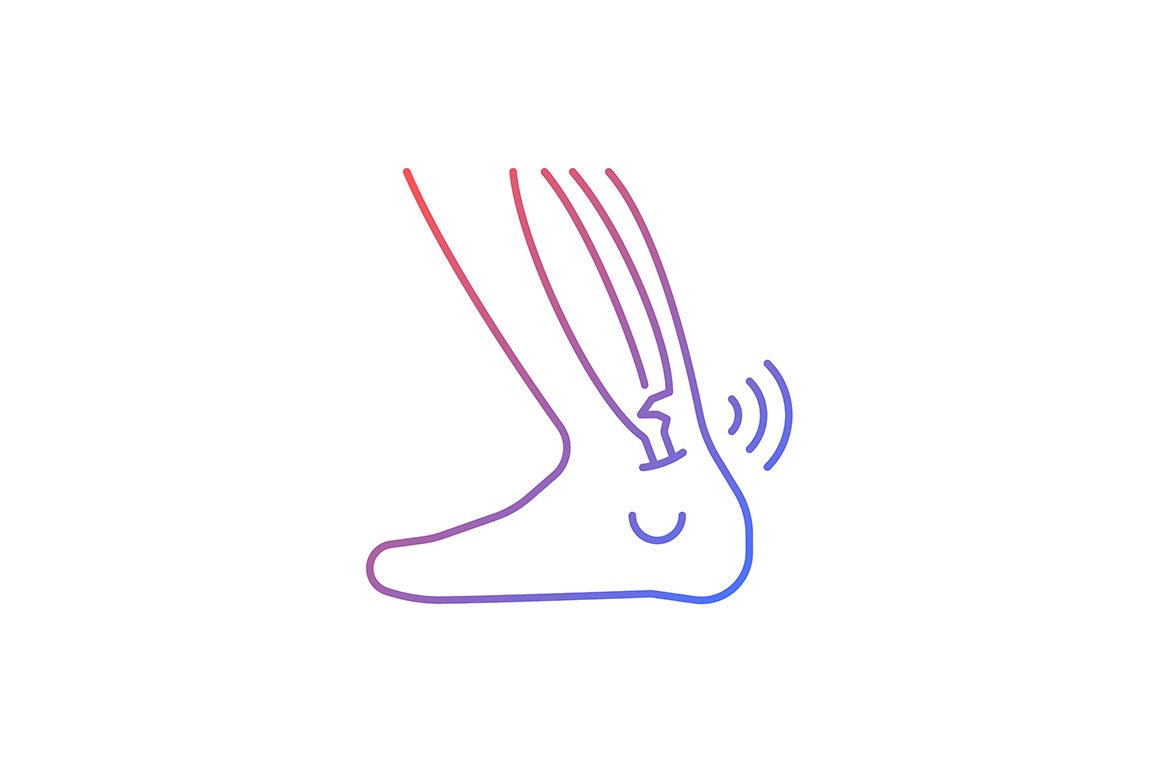 Joints pain gradient icons set for dark and light mode