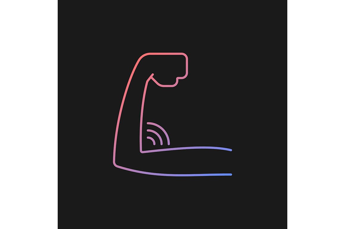 Joints pain gradient icons set for dark and light mode