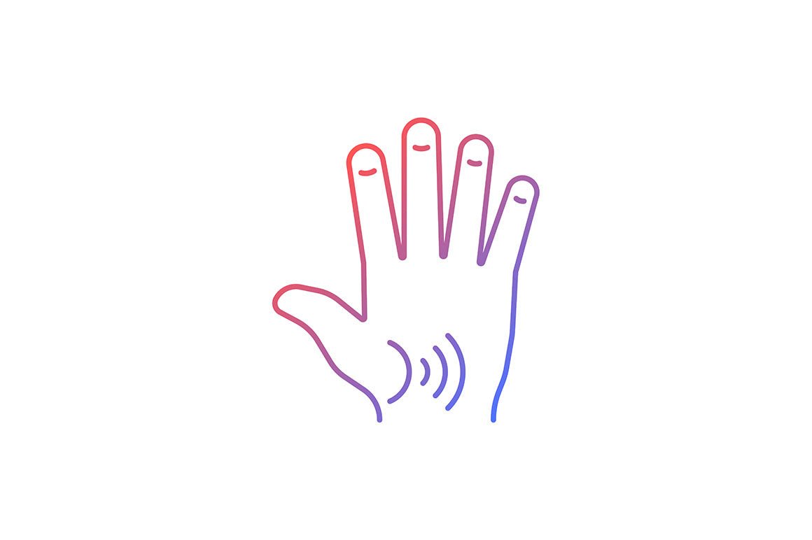 Joints pain gradient icons set for dark and light mode