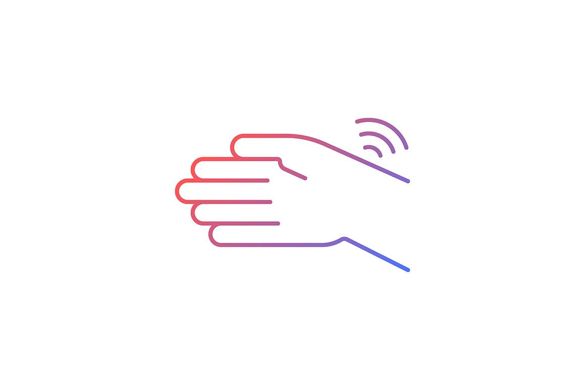 Joints pain gradient icons set for dark and light mode