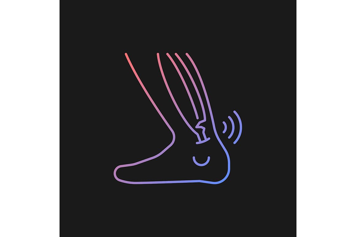 Joints pain gradient icons set for dark and light mode