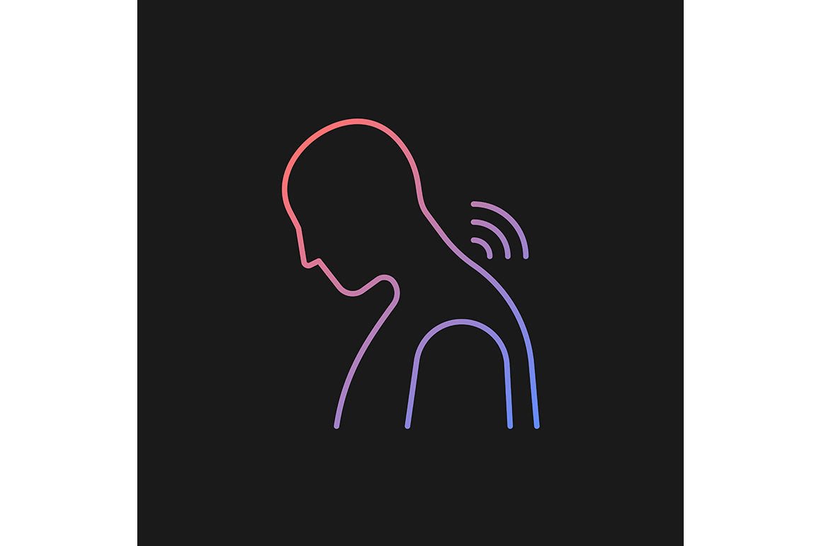 Joints pain gradient icons set for dark and light mode