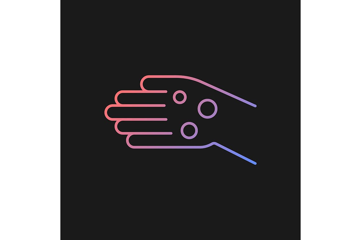 Joints pain gradient icons set for dark and light mode