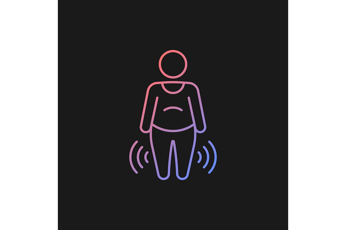 Joints pain gradient icons set for dark and light mode