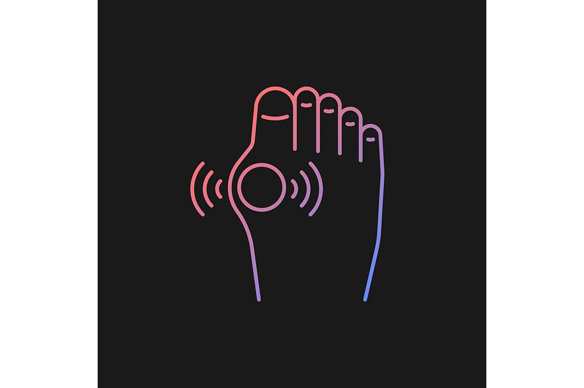 Joints pain gradient icons set for dark and light mode